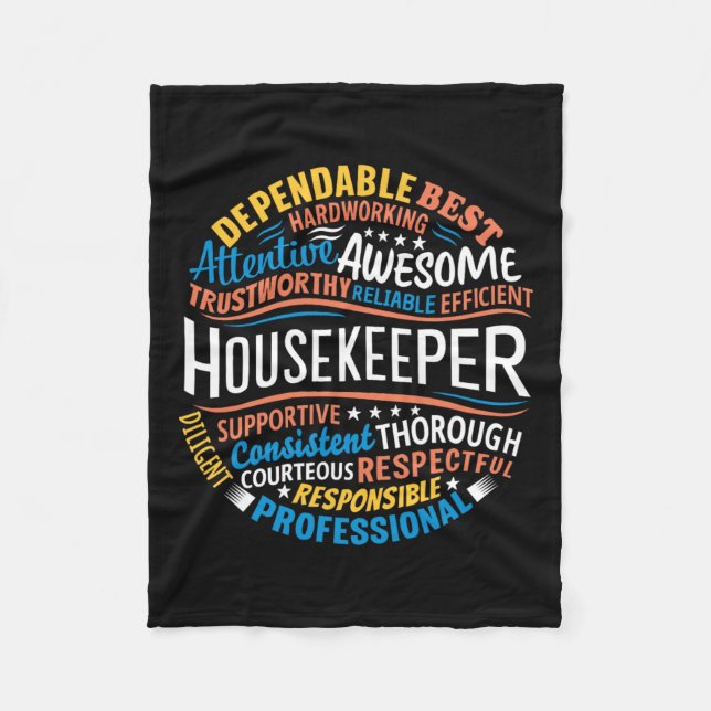 Housekeeper-Geschenke Funny Housekeeping Week Fleecedecke (Vorderseite)