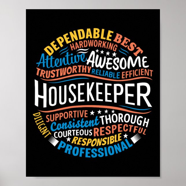 Housekeeper-Geschenke Funny Housekeeping Week Poster (Vorne)