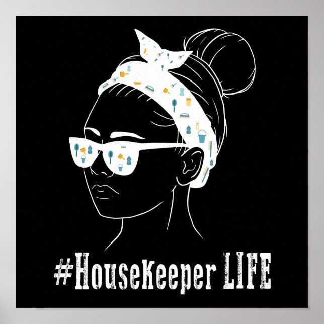 Housekeeper Life Housekeeping Reinigung Lover Grap Poster (Vorne)