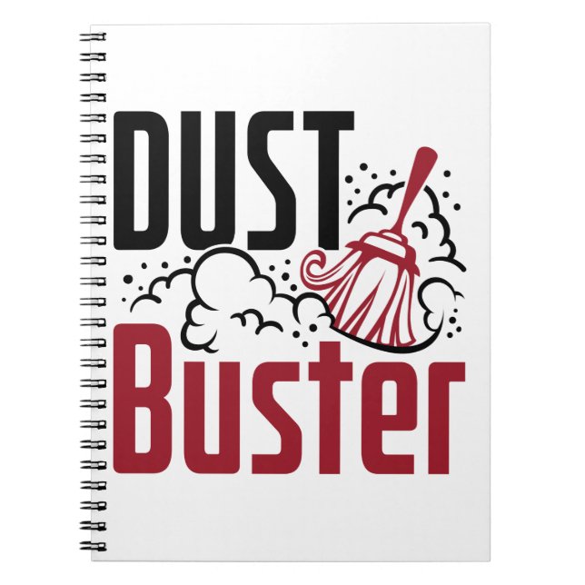 Housekeeper-Reinigung Lady Dust Buster Notizblock (Vorderseite)