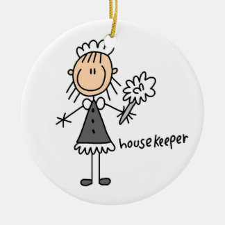 Housekeeper-Strichmännchen Keramik Ornament