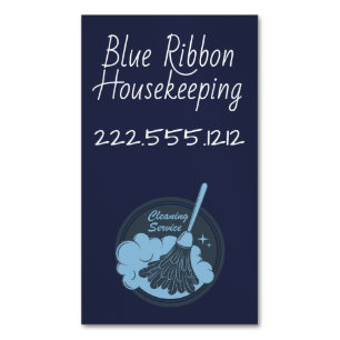 Housekeeping Abzeichen Navy   Magnetische Visitenkarte