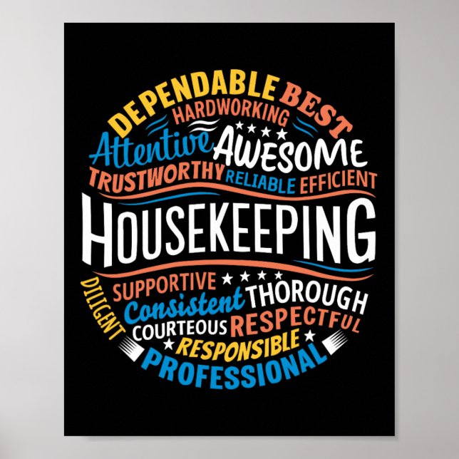 Housekeeping Apprecife Gifts Environmental Serv Poster (Vorne)