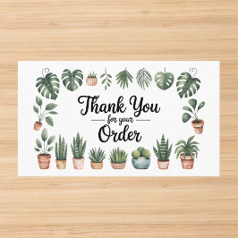 Houseplant Small Business Thank You Business Card Visitenkarte
