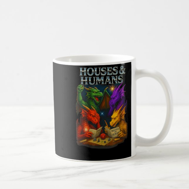 Houses And Humans Funny Novelty Rpg Gamers Men Wom Kaffeetasse (Rechts)