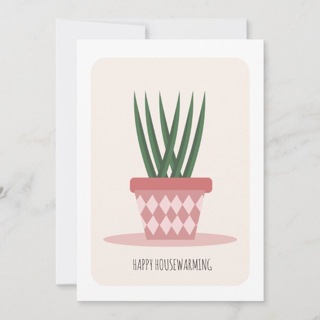 Housewärming Aloe Potted Pflanze Neues Zuhause-Par (Vorderseite)