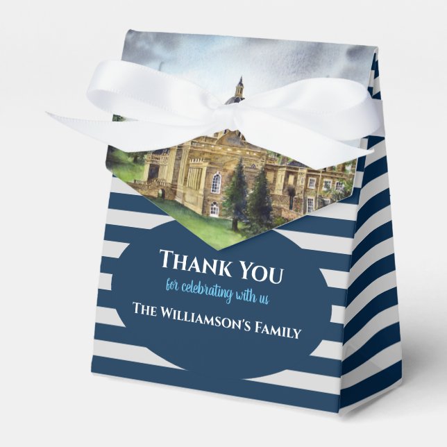 Housewarming Castle Howard York England Wasserfarb Geschenkschachtel (Vorderseite)