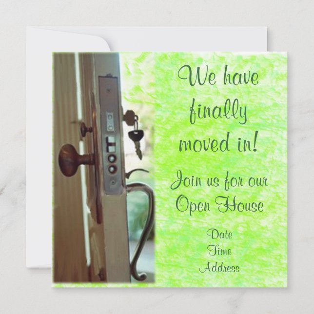 Housewarming-Einladung oder Mitteilung Einladung (Vorderseite)