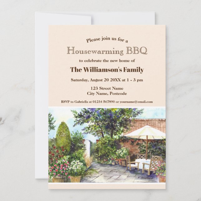 Housewärming New Zuhause Terrace of Manor House Yo Einladung (Vorderseite)