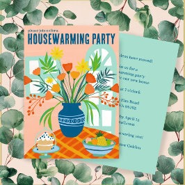 HOUSEWARMING Party Floral Bouquet Neue Zuhause Nie Einladung
