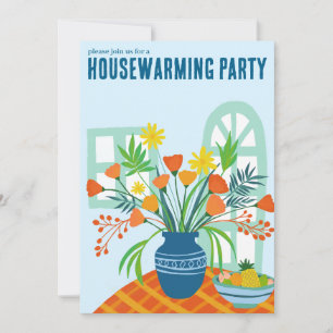 HOUSEWARMING Party Floral Bouquet Neue Zuhause Nie Einladung