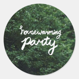 HOUSEWARMING-PARTY Logo-Aufkleber Runder Aufkleber