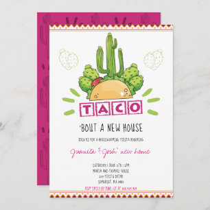 Housewärming Taco 'Bout A New Zuhause Fiesta Pink Einladung
