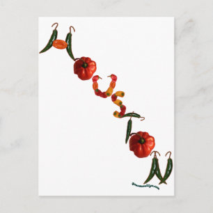 Houston Chili Paprikaschoten Postkarte