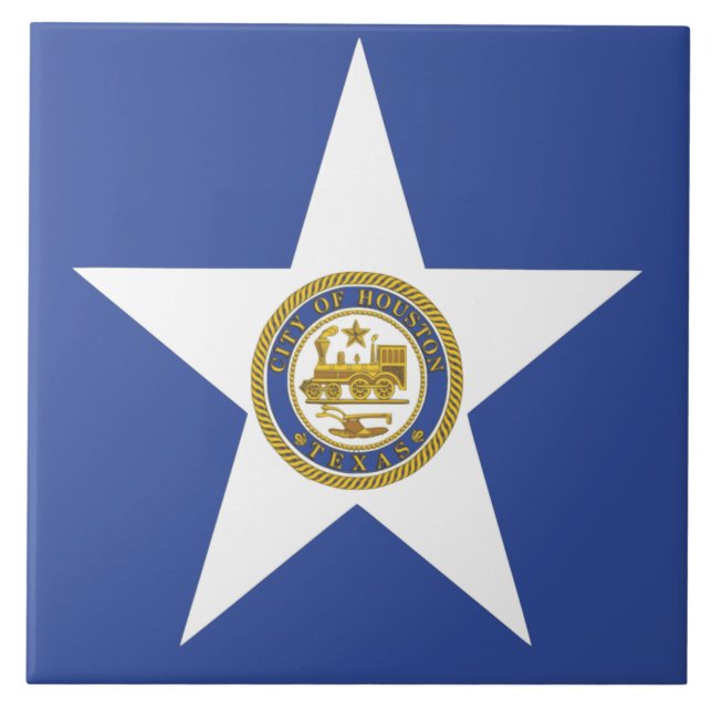 Houston City Flag Tile Fliese (Vorderseite)