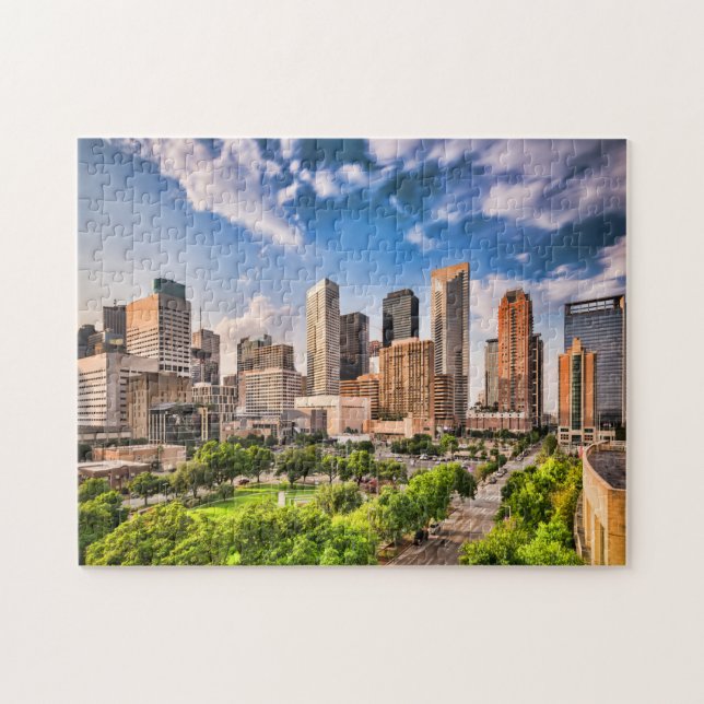 Houston Cityscape Gebäude Jigsaw Puzzle (Horizontal)
