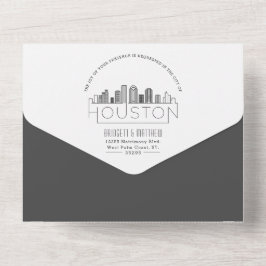Houston Deko Skyline | Hochzeit All In One Einladung