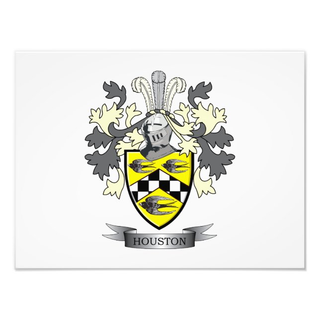 Houston Familienwappen Coat of Arms Fotodruck (Vorne)