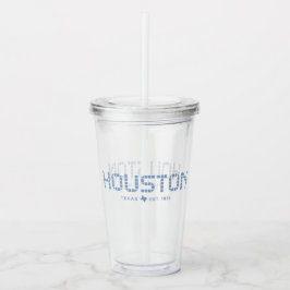 Houston Fliese, Blaue Fliese, Houston Texas Acryltrinkbecher