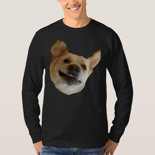 Houston Foto Gelbe Labrador Derp Face T-Shirt (Vorderseite)
