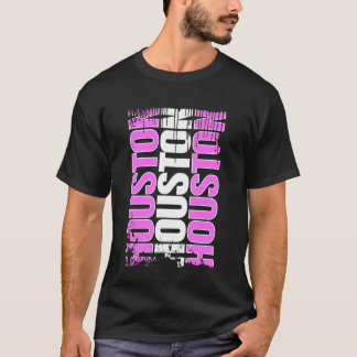 Houston Heimat Stadt Stolz Pink Grunge Houston T-Shirt