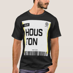 Houston IAH Boarding Pass T-Shirt