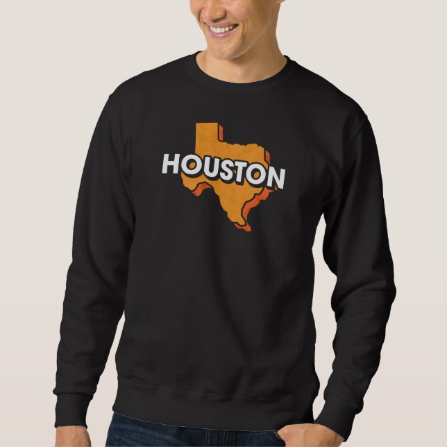 Houston Map Design für stolzes Houstonian Sweatshirt (Vorderseite)