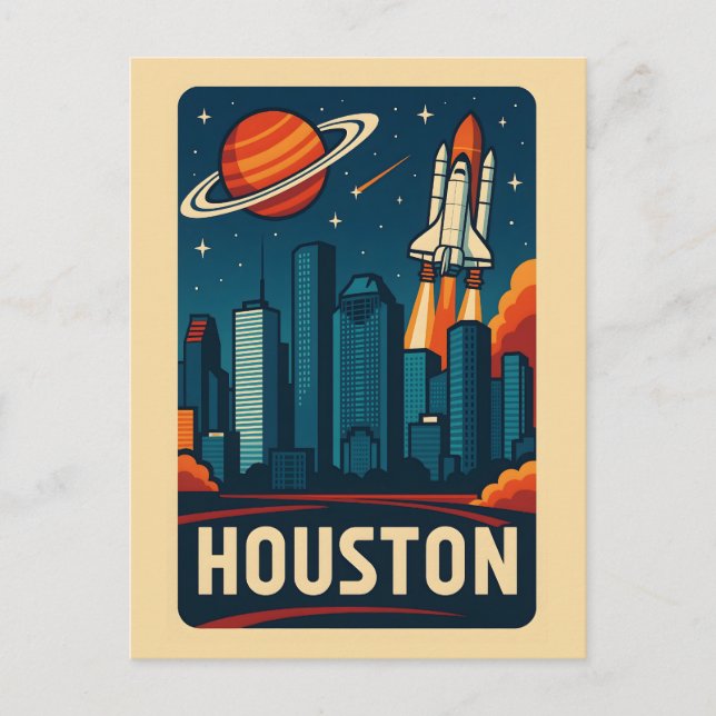 HOUSTON Postcard Postkarte (Vorderseite)