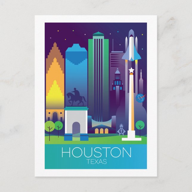 Houston Postcard Postkarte (Vorderseite)