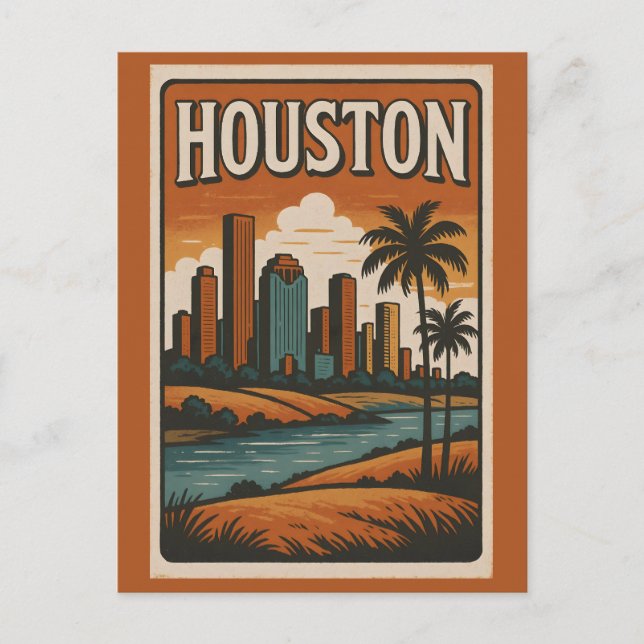 HOUSTON Postcard Postkarte (Vorderseite)
