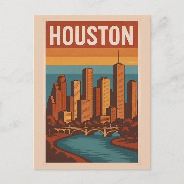 HOUSTON Postcard Postkarte (Vorderseite)