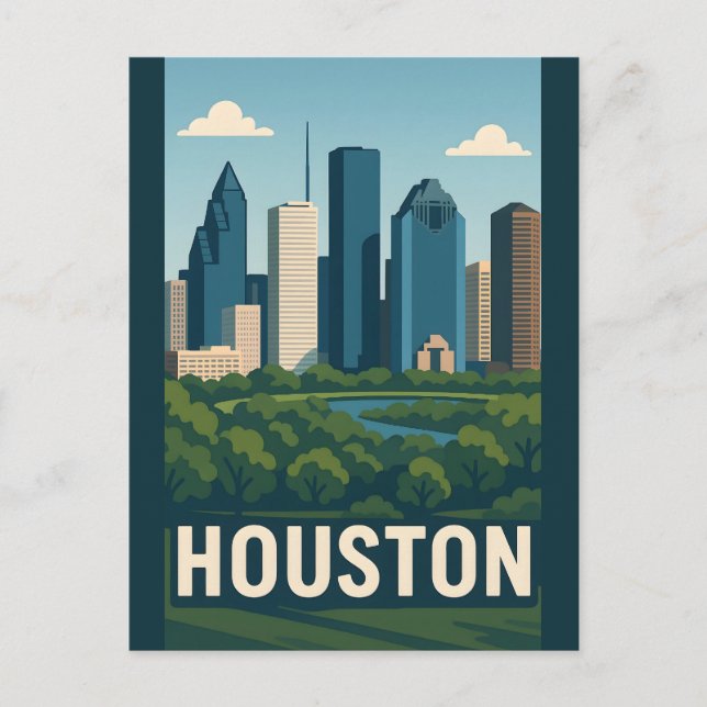 HOUSTON Postcard Postkarte (Vorderseite)