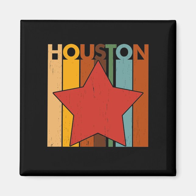 HOUSTON Retro Vintag Magnet (Vorne)