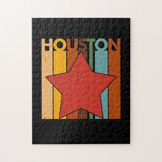 HOUSTON Retro Vintag Puzzle (Vertikal)