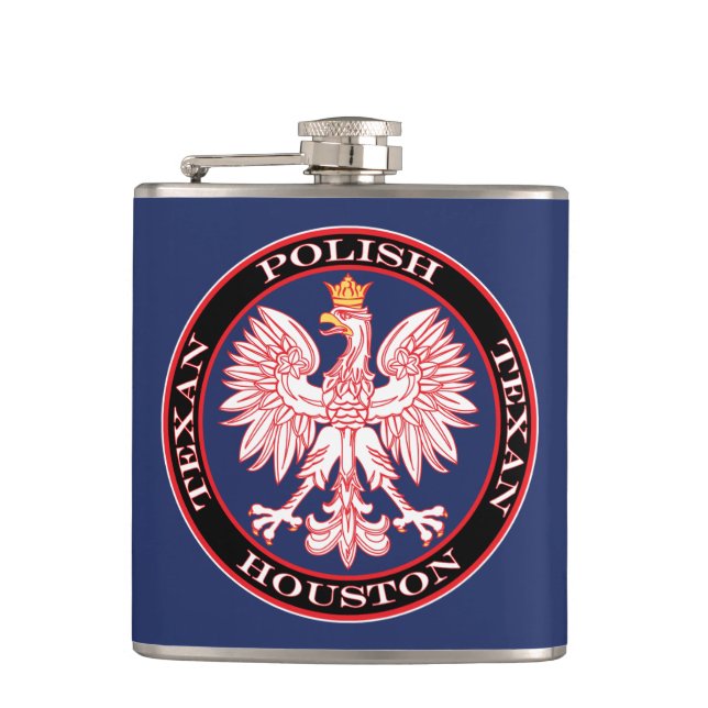 Houston Round Polish Texan Flachmann (Vorderseite)