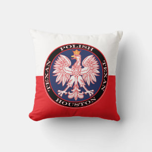 Houston Round Polish Texan Kissen