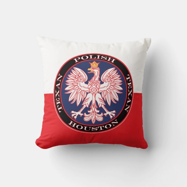 Houston Round Polish Texan Kissen (Vorderseite)
