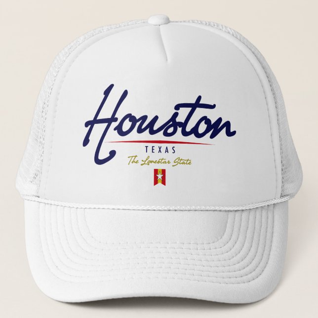 Houston-Skript Truckerkappe (Vorderseite)