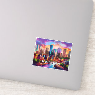 Houston Skyline Abstrakt Art Aufkleber