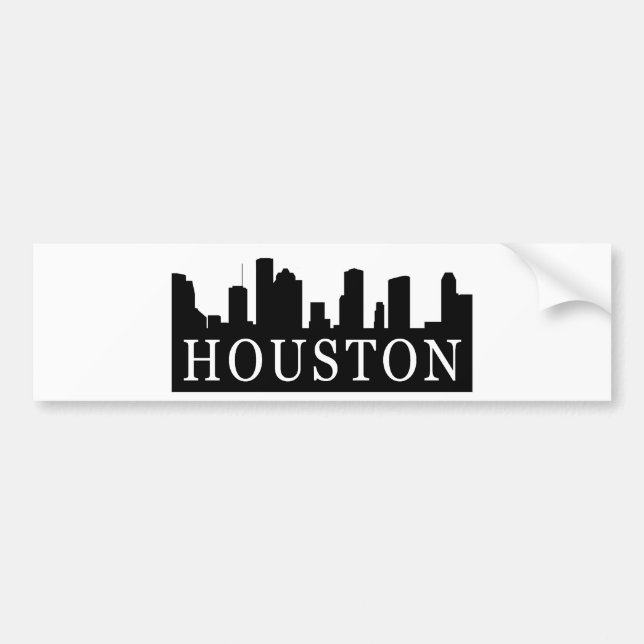 Houston-Skyline Autoaufkleber (Vorne)