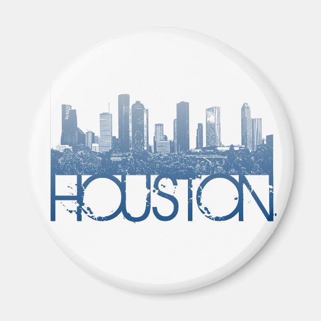 Houston Skyline Design Magnet (Vorne)