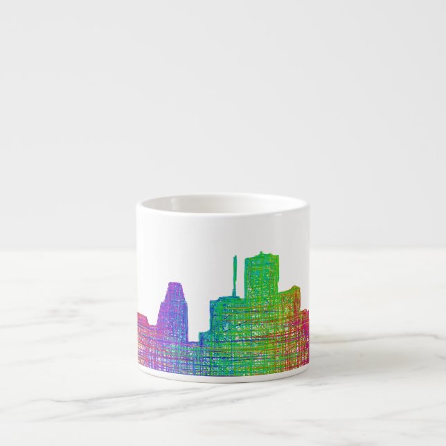 Houston-Skyline Espressotasse (Vorderseite)