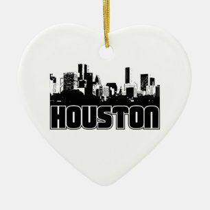 Houston-Skyline Keramik Ornament