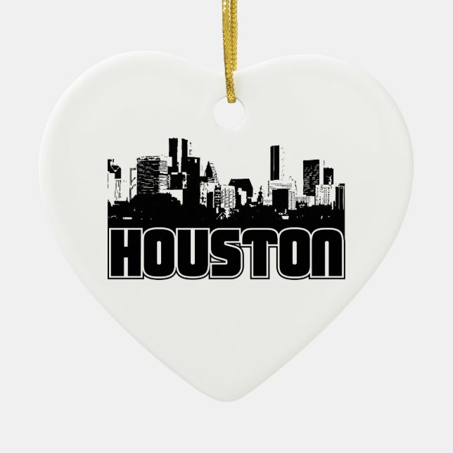Houston-Skyline Keramik Ornament (Vorne)