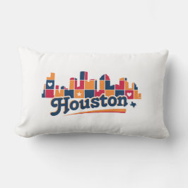 Houston Skyline Patchwork Lendenkissen