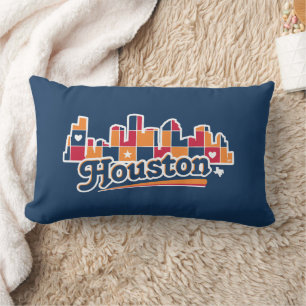 Houston Skyline Patchwork Marine Lendenkissen