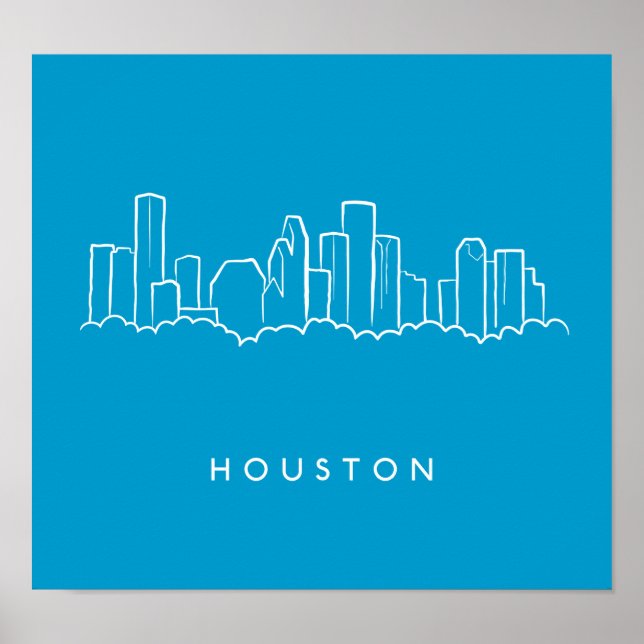 Houston Skyline Poster (Vorne)
