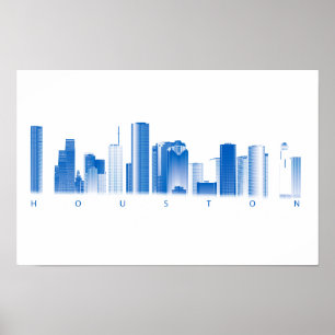 Houston Skyline-Poster Poster