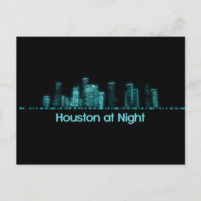 Houston Skyline Postkarte (Vorderseite)