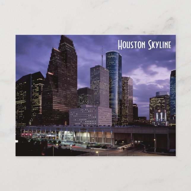 Houston Skyline Postkarte (Vorderseite)